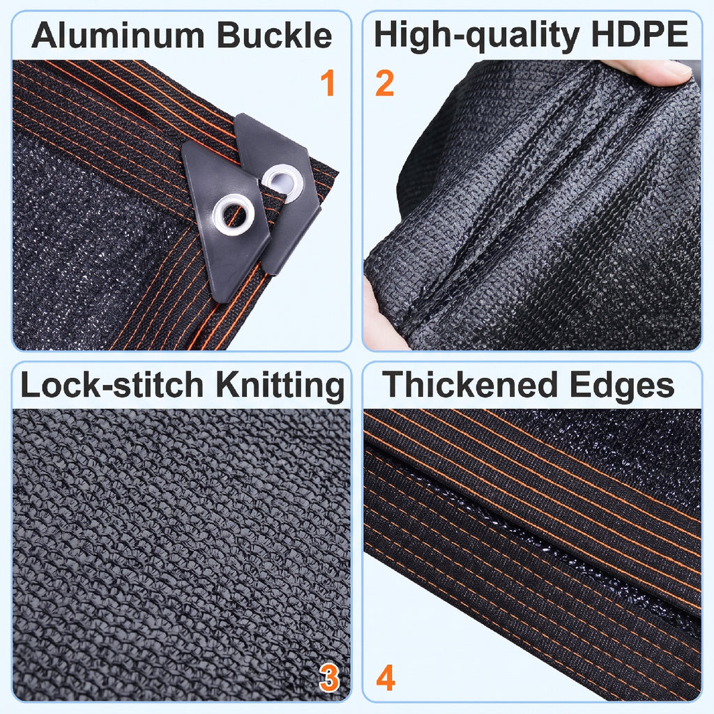 UV-Resistant Shade Net with Reinforced Rivets
