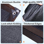 UV-Resistant Shade Net with Reinforced Rivets