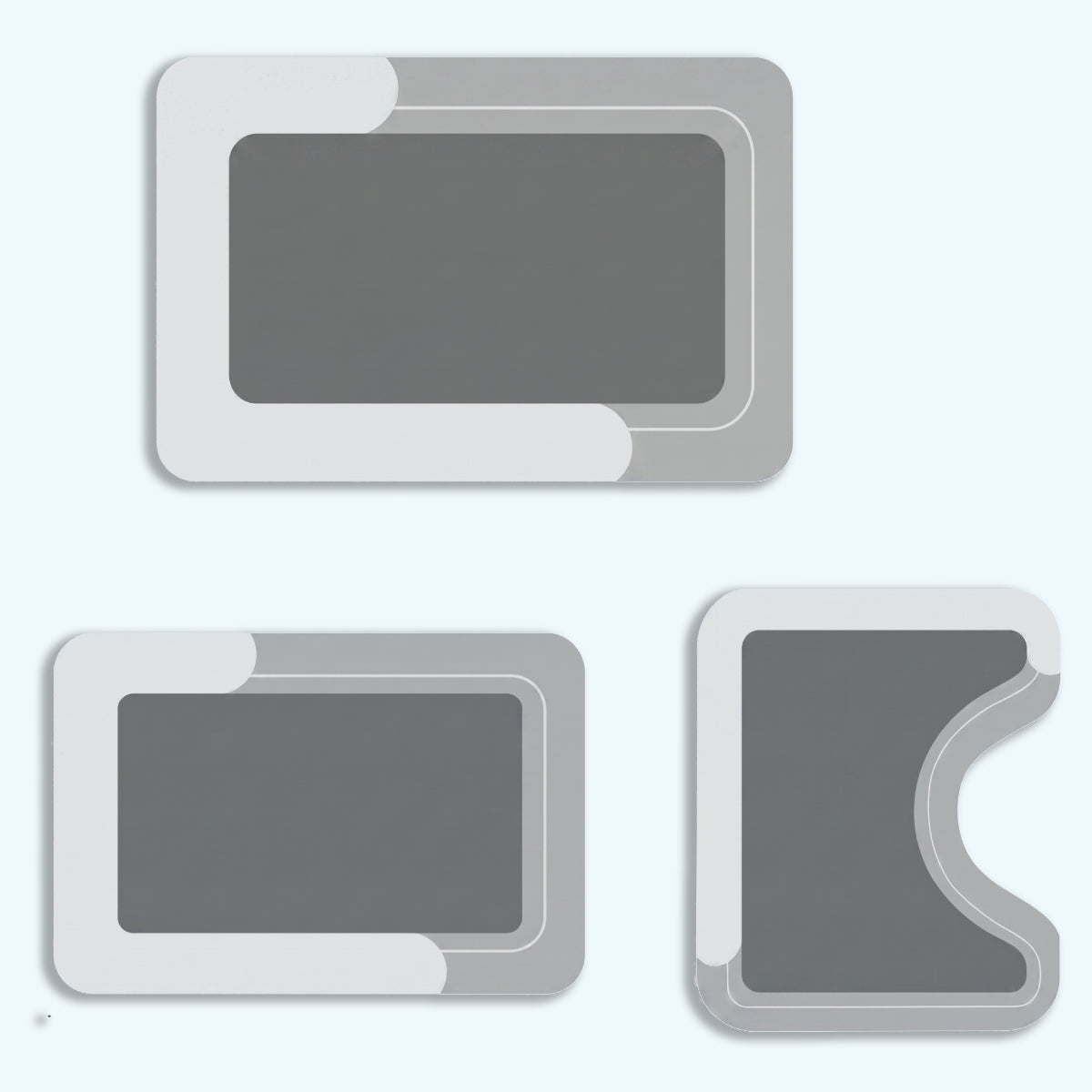 3-Piece Non-Slip Bathroom Rug Set