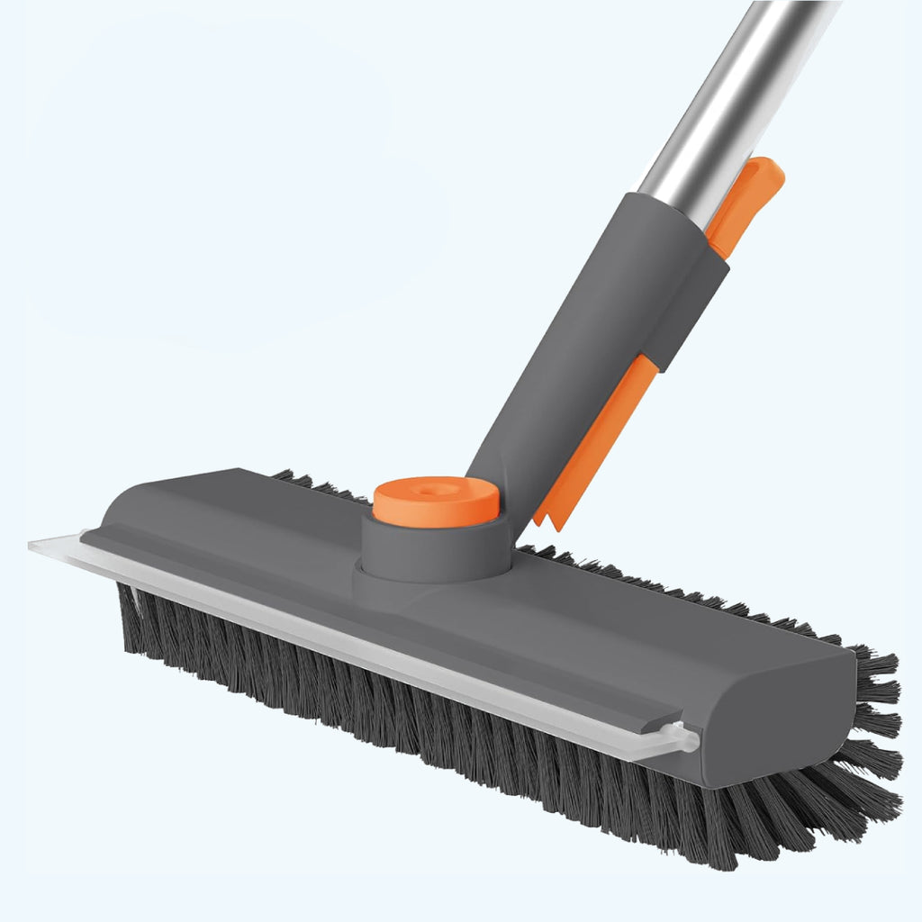3-in-1 Floor Scrub Brush with Long Handle