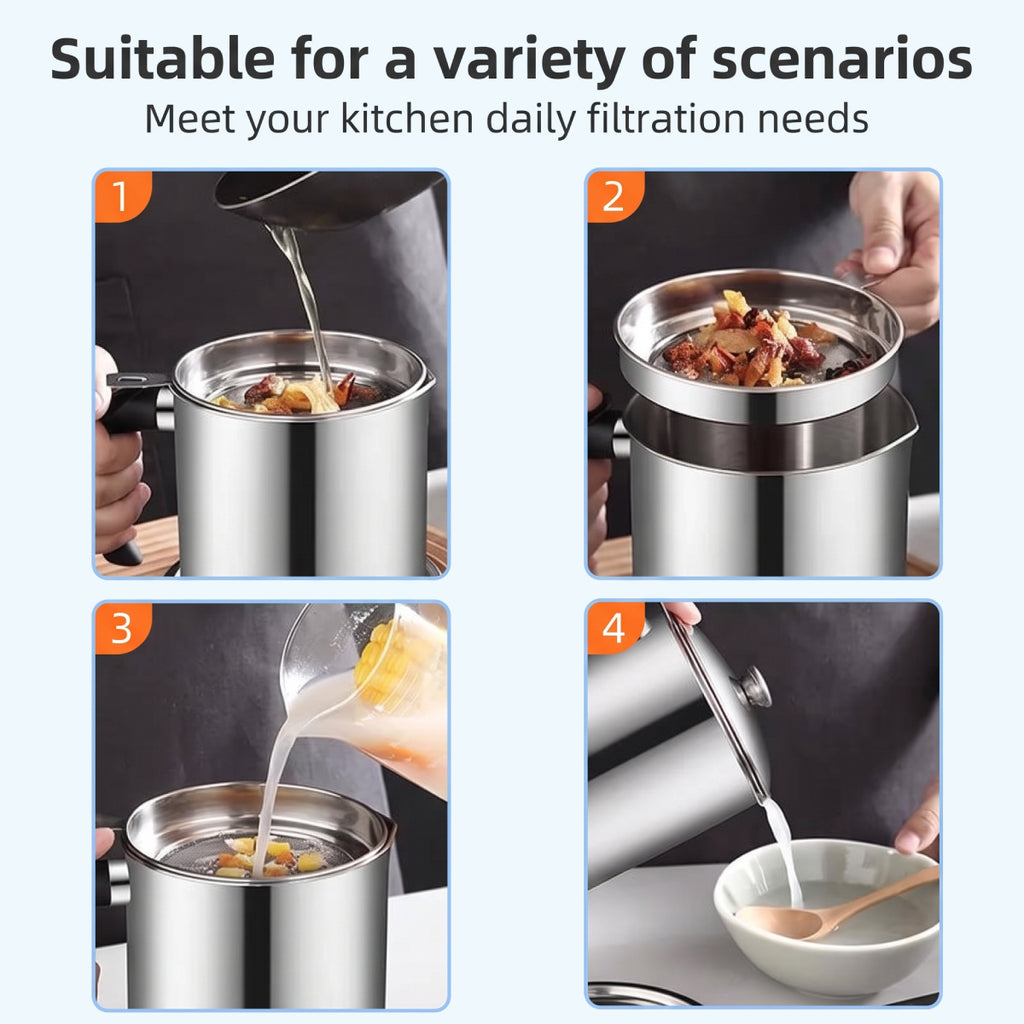Stainless Steel Oil Dispenser with Filter