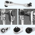 1/4-Inch Mini Dual-Head Ratchet Wrench