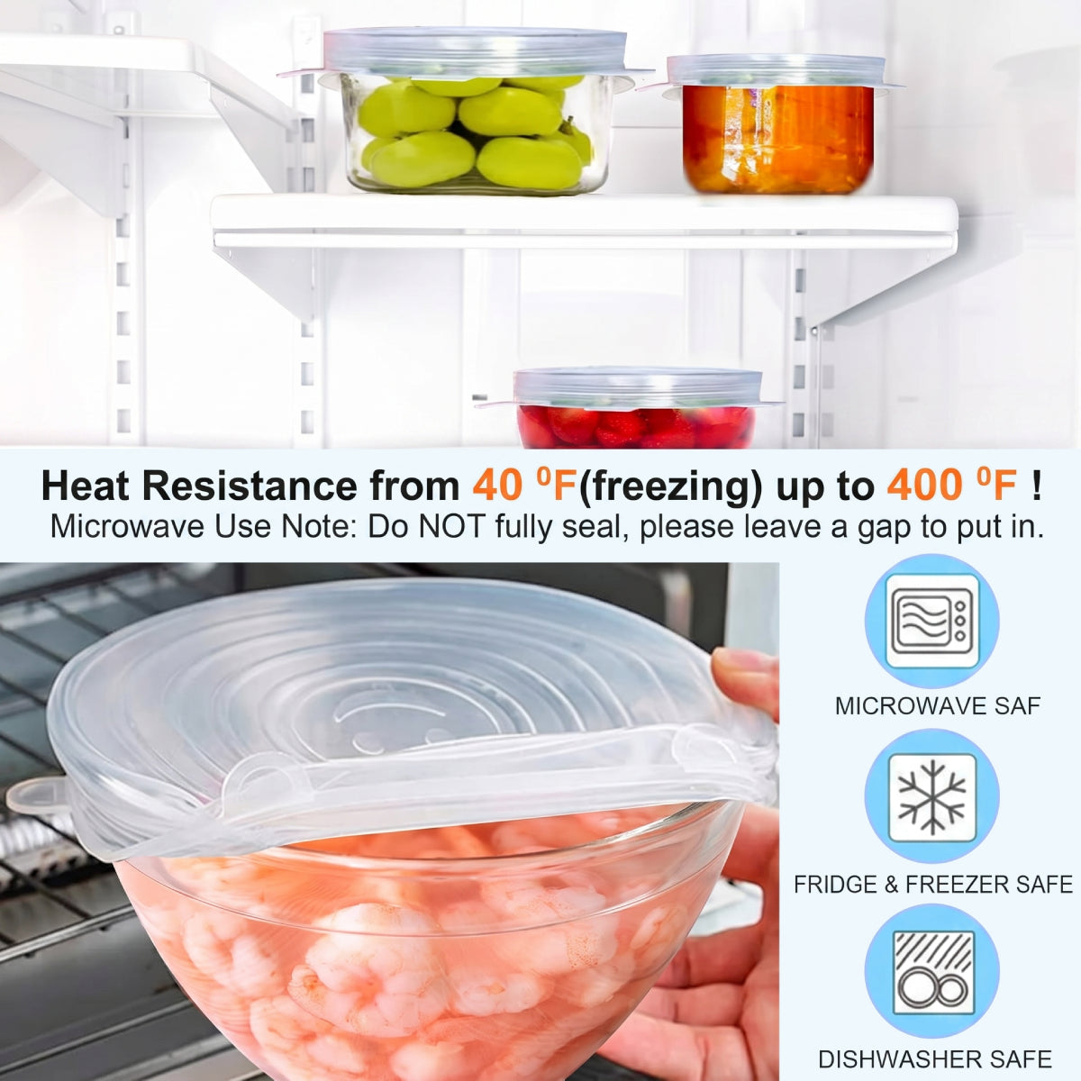 Reusable Silicone Stretch Lids