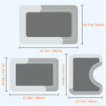3-Piece Non-Slip Bathroom Rug Set