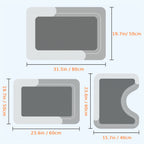 3-Piece Non-Slip Bathroom Rug Set