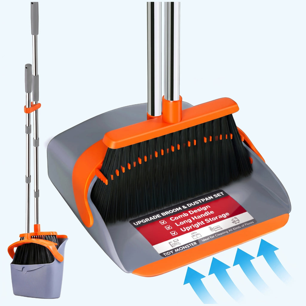 Long Handle Broom & Dustpan Set