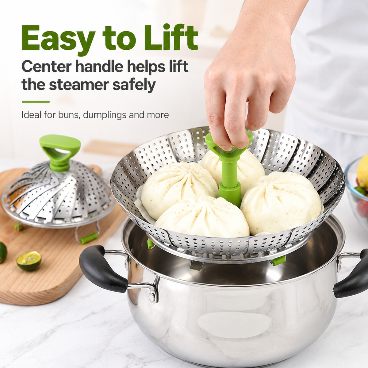 Expandable Stainless Steel Steamer Basket