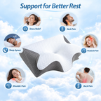 Ergonomic Memory Foam Neck Support Pillow
