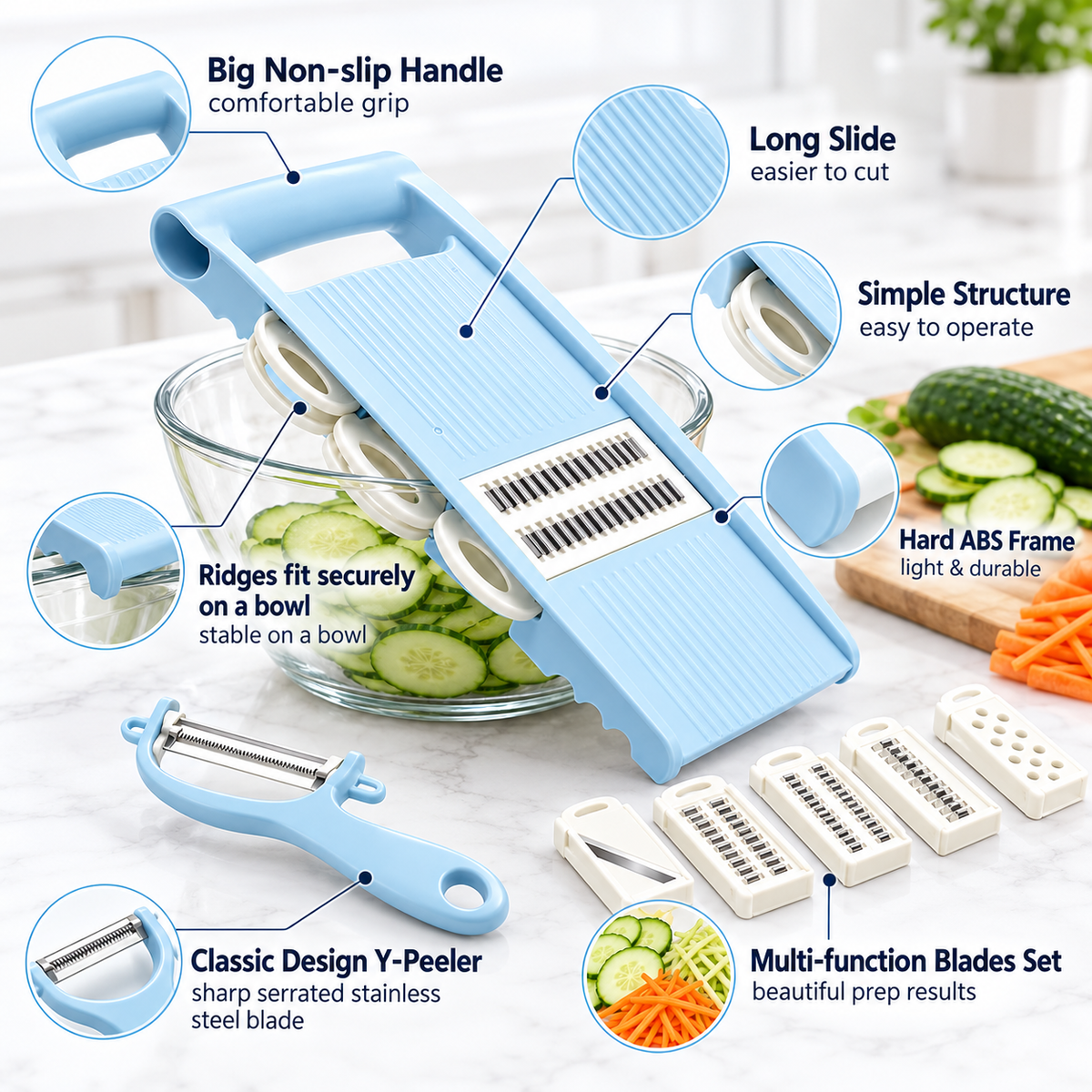 5-in-1 Handheld Mandoline Slicer