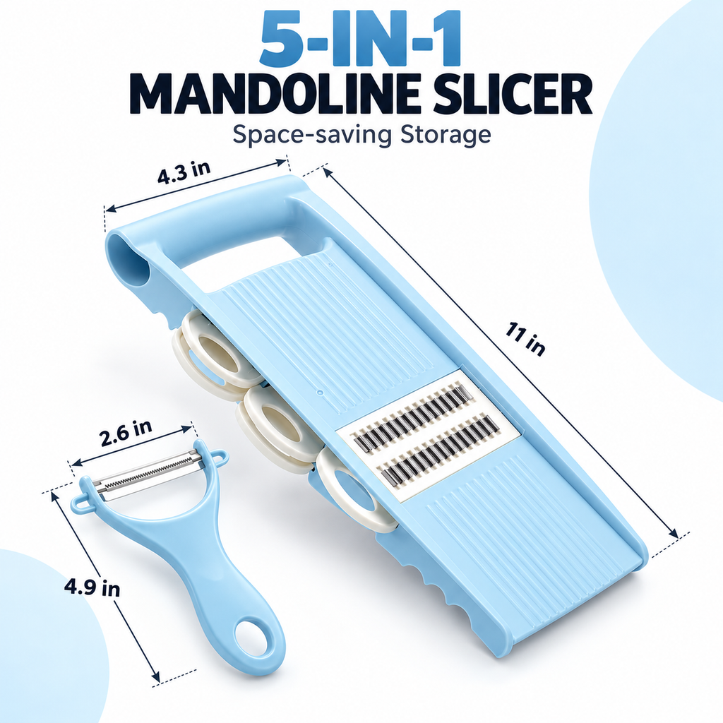 5-in-1 Handheld Mandoline Slicer