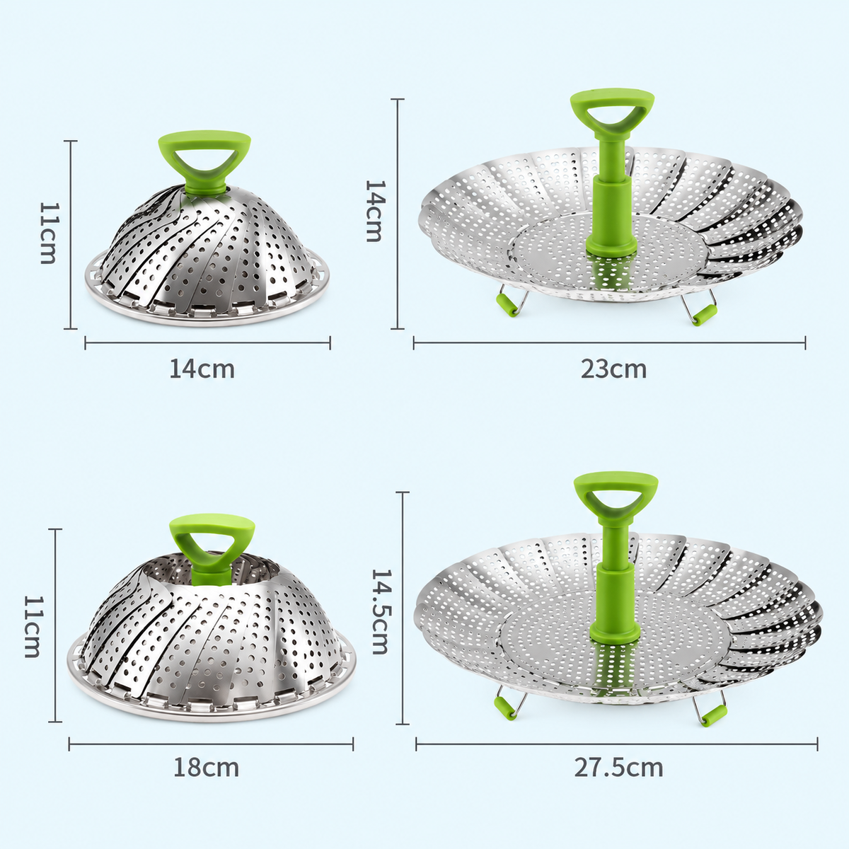 Expandable Stainless Steel Steamer Basket