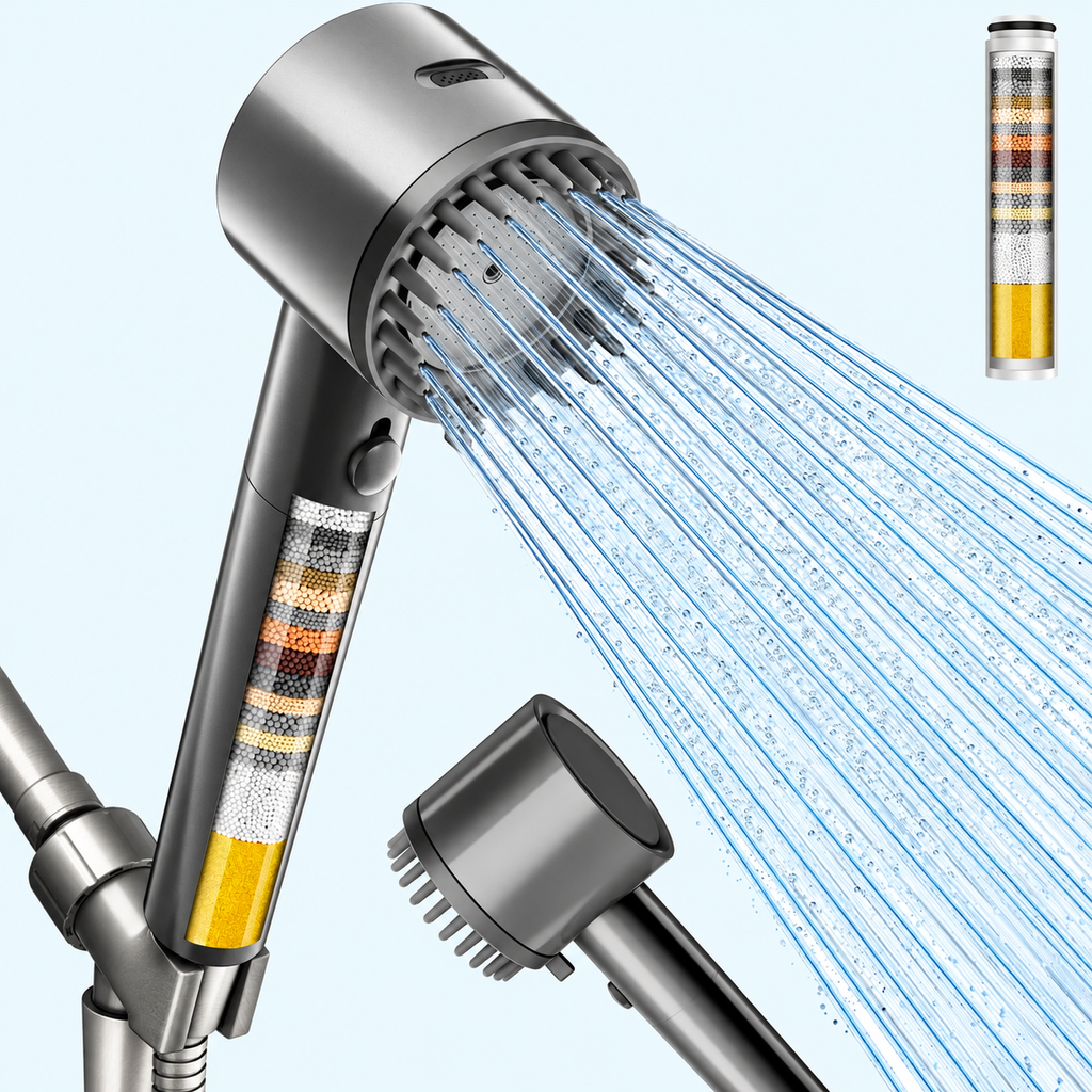5-Mode Filtered Handheld Shower Head