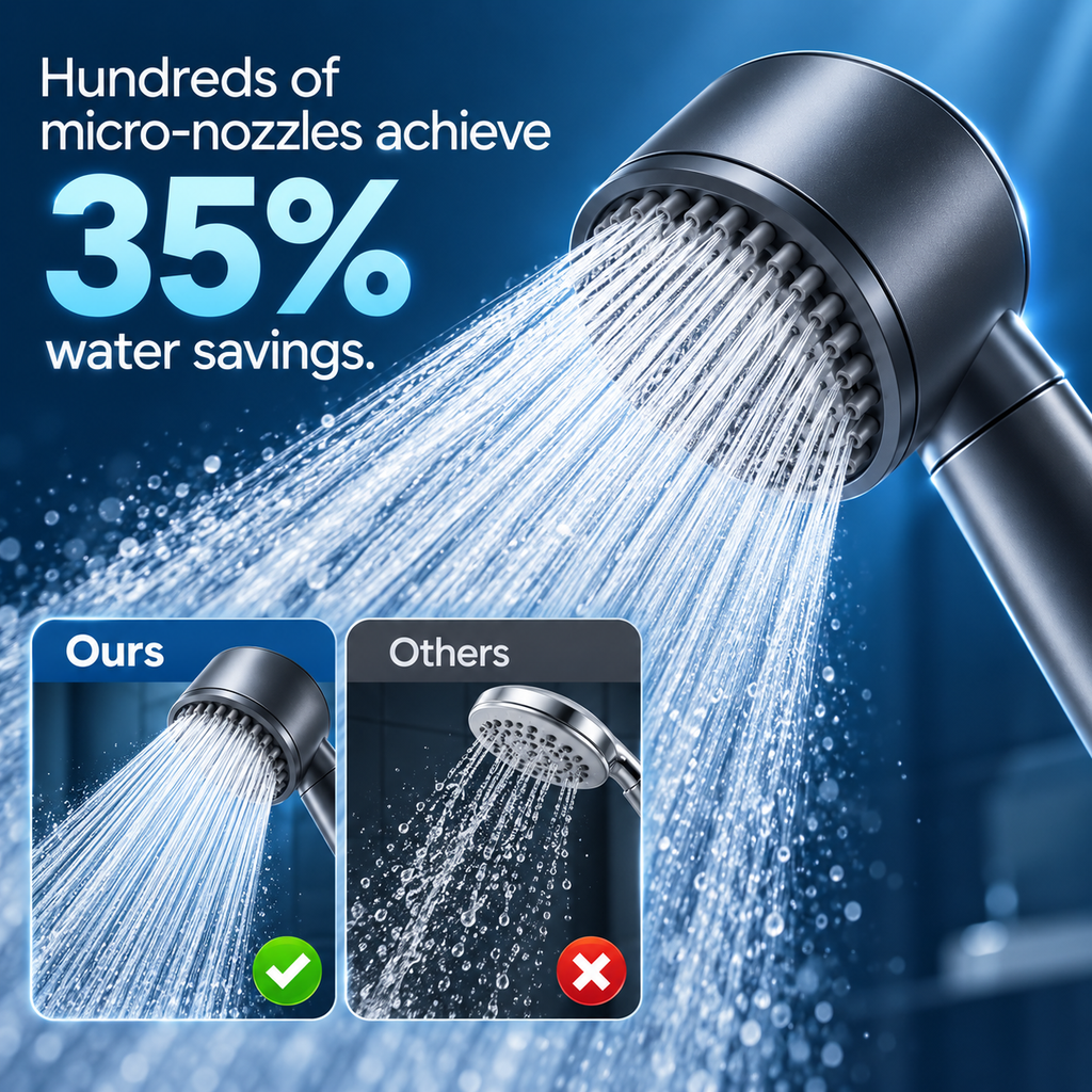 5-Mode Filtered Handheld Shower Head