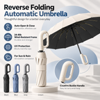 Automatic Folding Umbrella with Carabiner Handle