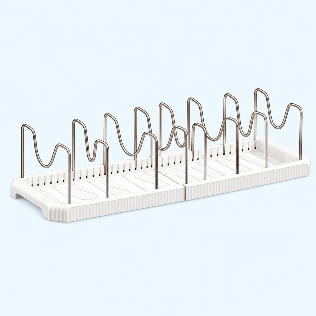 Expandable Pot Lid & Pan Organizer Rack