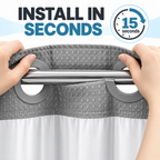 No-Hook Waffle Shower Curtain
