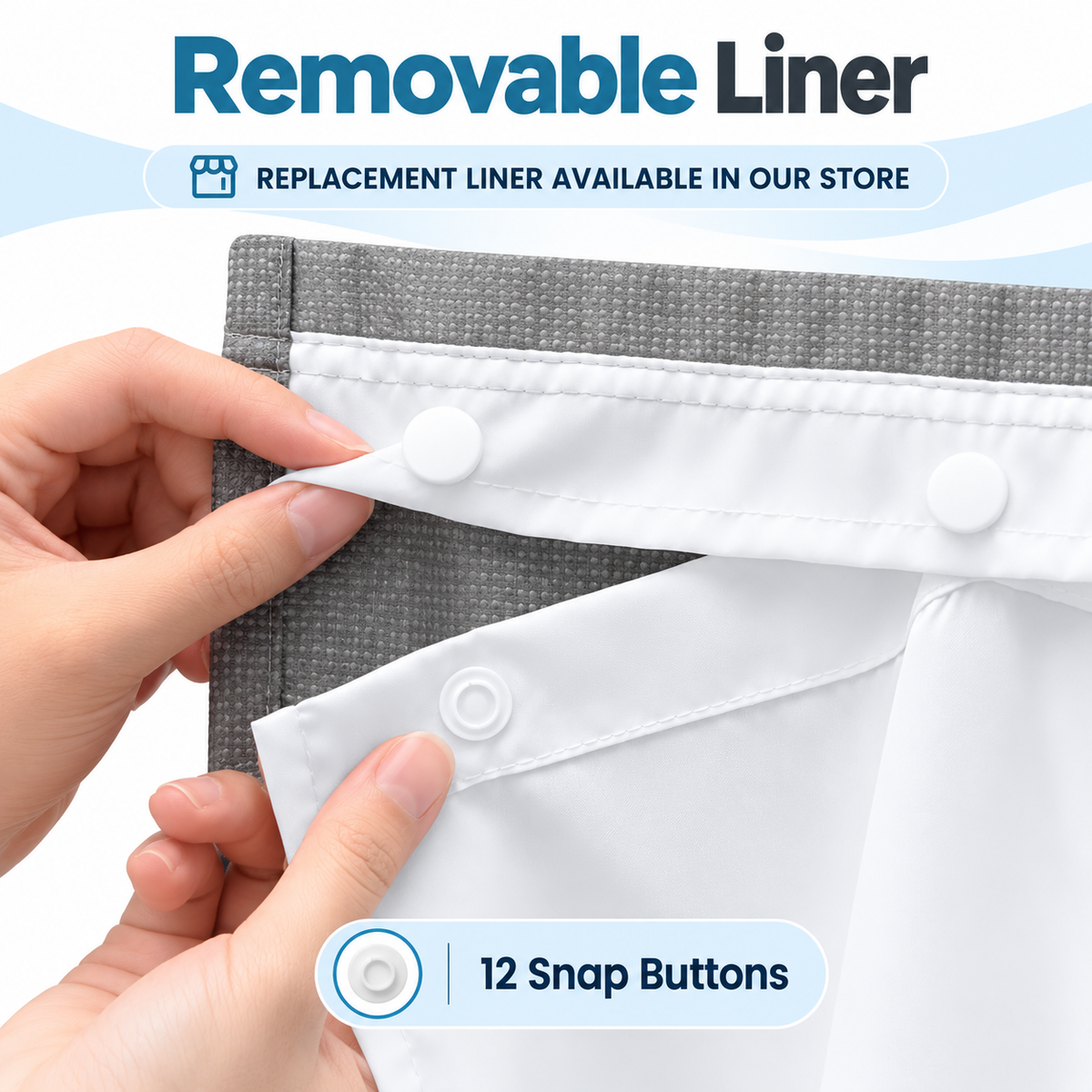 No-Hook Waffle Shower Curtain