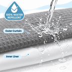 No-Hook Waffle Shower Curtain