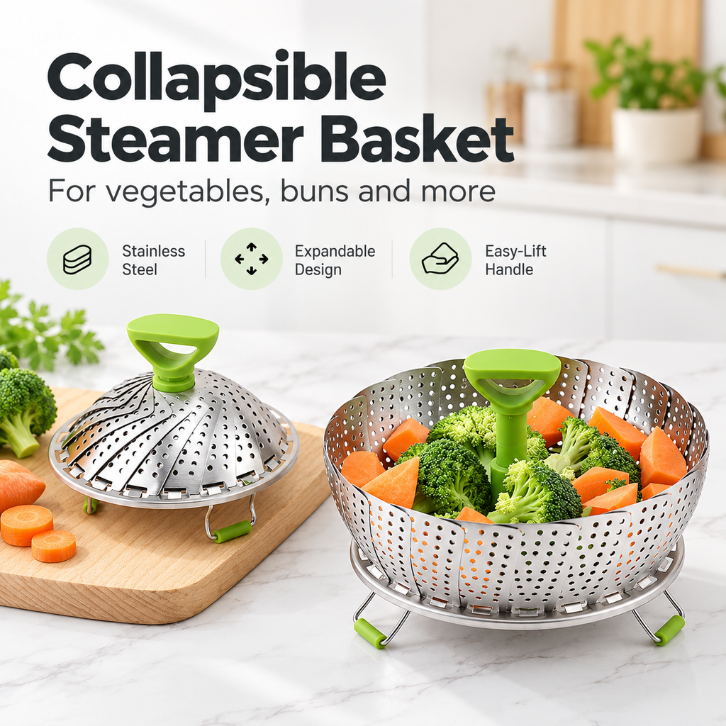 Expandable Stainless Steel Steamer Basket