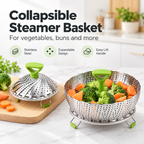 Expandable Stainless Steel Steamer Basket