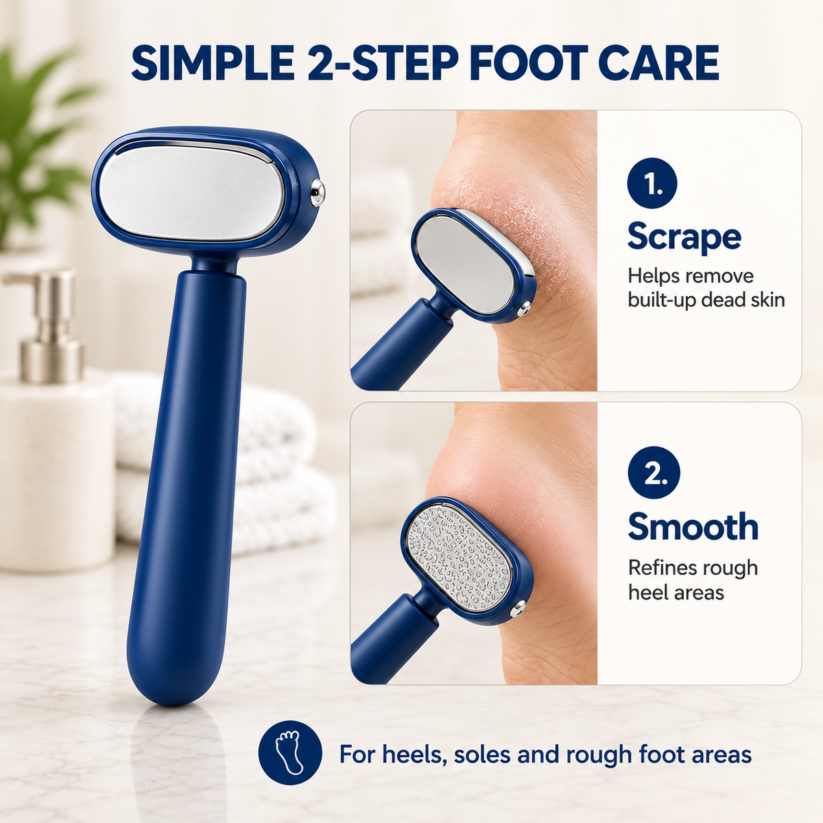 2-in-1 Foot Callus Remover & File