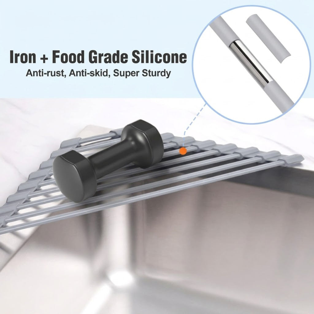 Triangle Roll-Up Dish Drying Rack