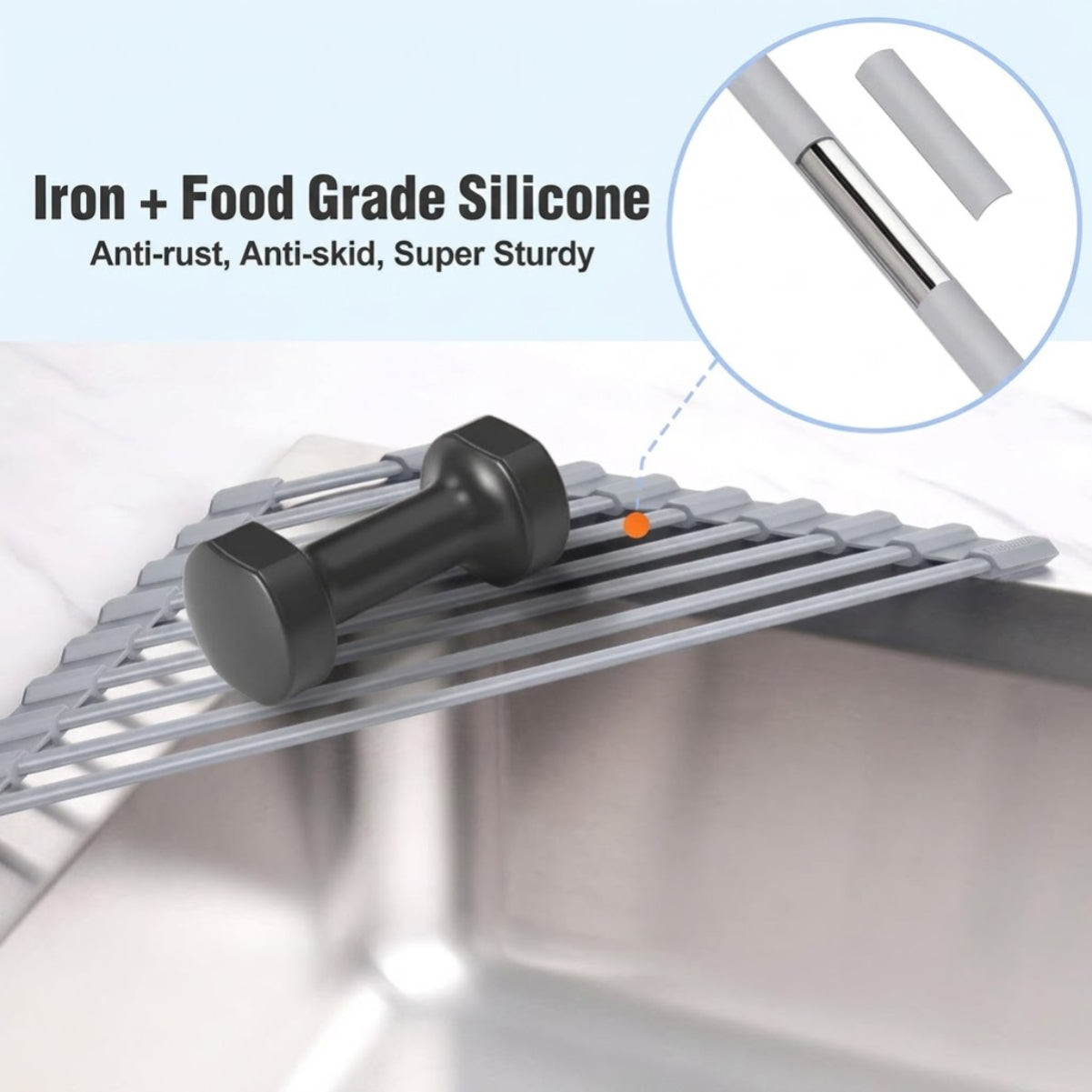 Triangle Roll-Up Dish Drying Rack