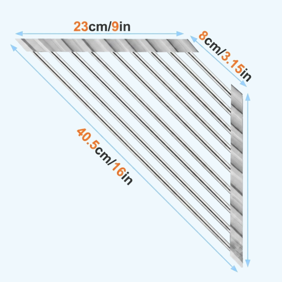 Triangle Roll-Up Dish Drying Rack