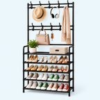 3-in-1 Entryway Coat & Shoe Rack