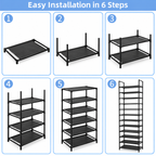 10-Tier Shoe Rack Organizer