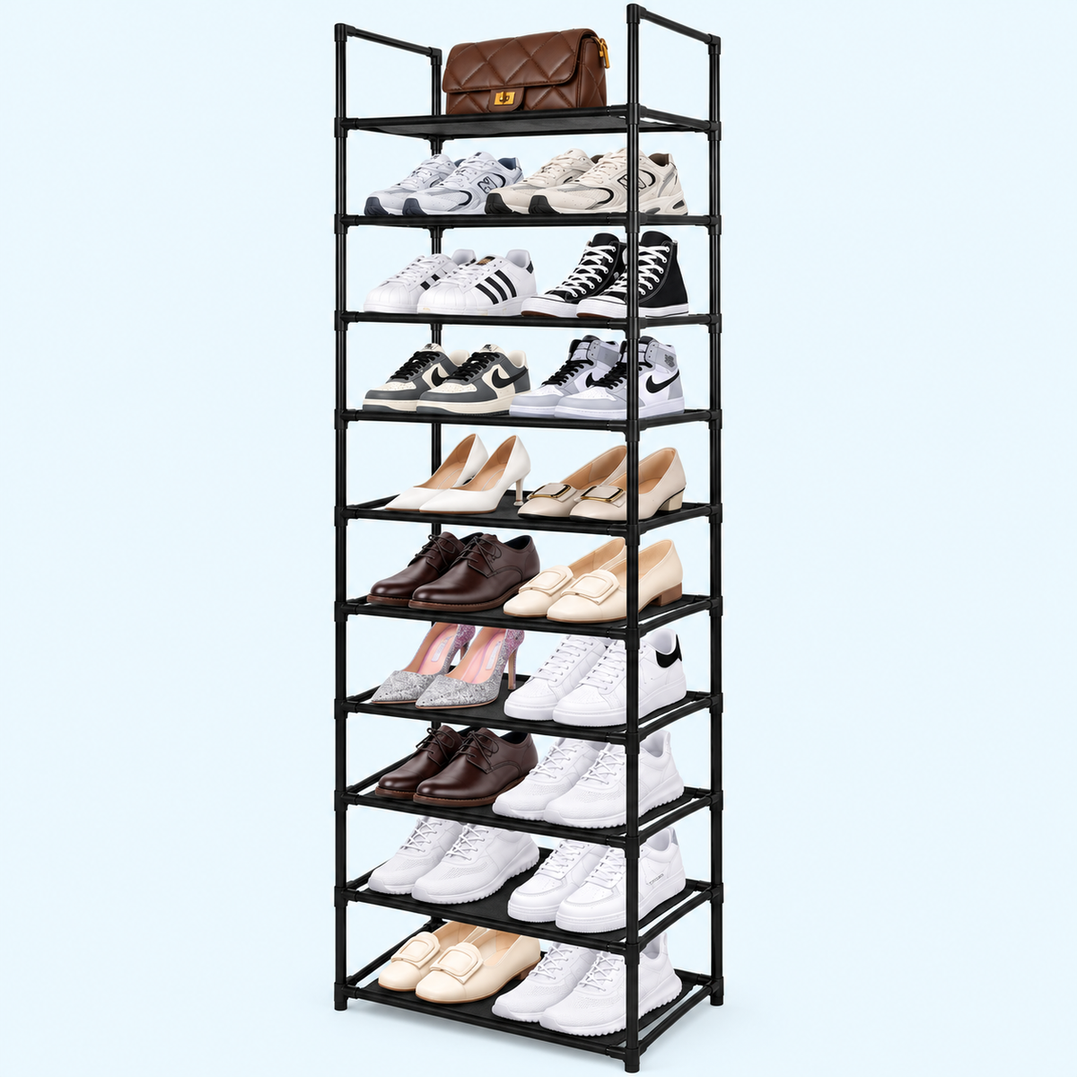 10-Tier Shoe Rack Organizer