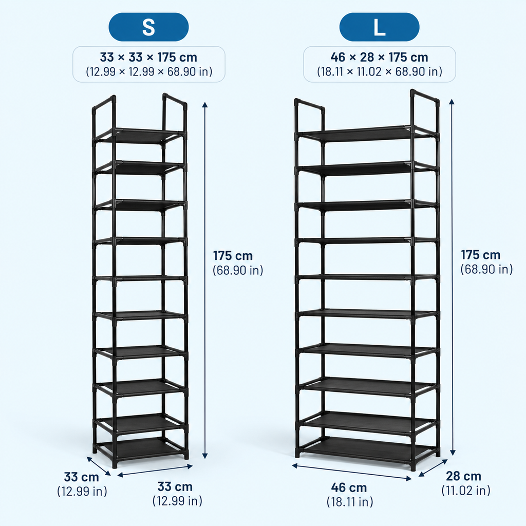 10-Tier Shoe Rack Organizer