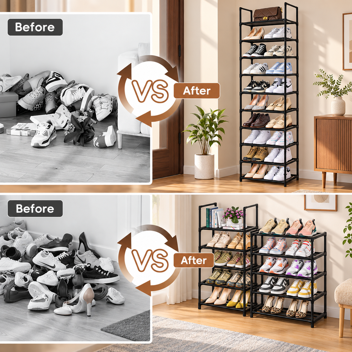10-Tier Shoe Rack Organizer