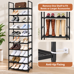10-Tier Shoe Rack Organizer