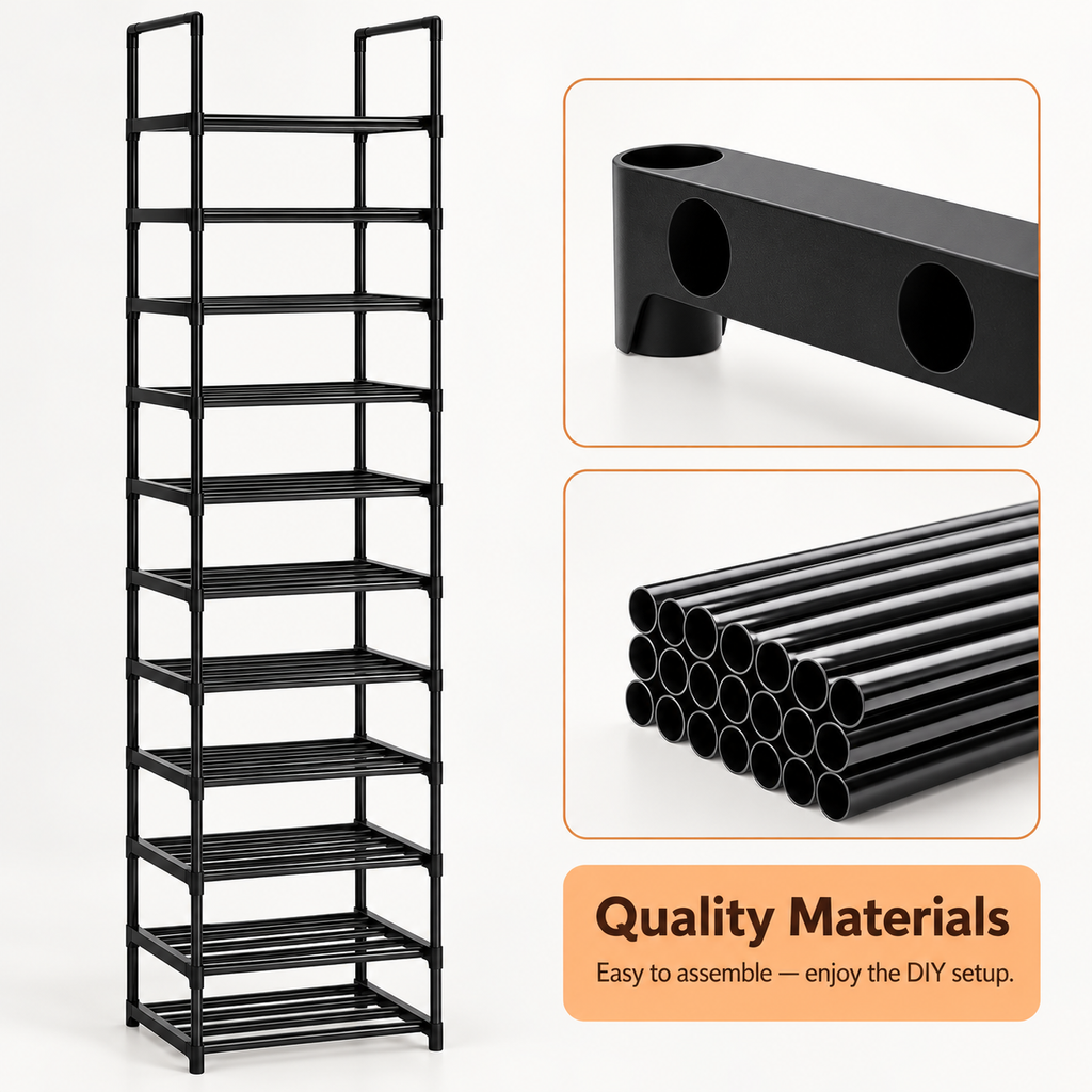 10-Tier Shoe Rack Organizer