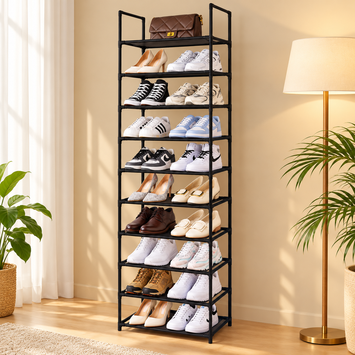 10-Tier Shoe Rack Organizer
