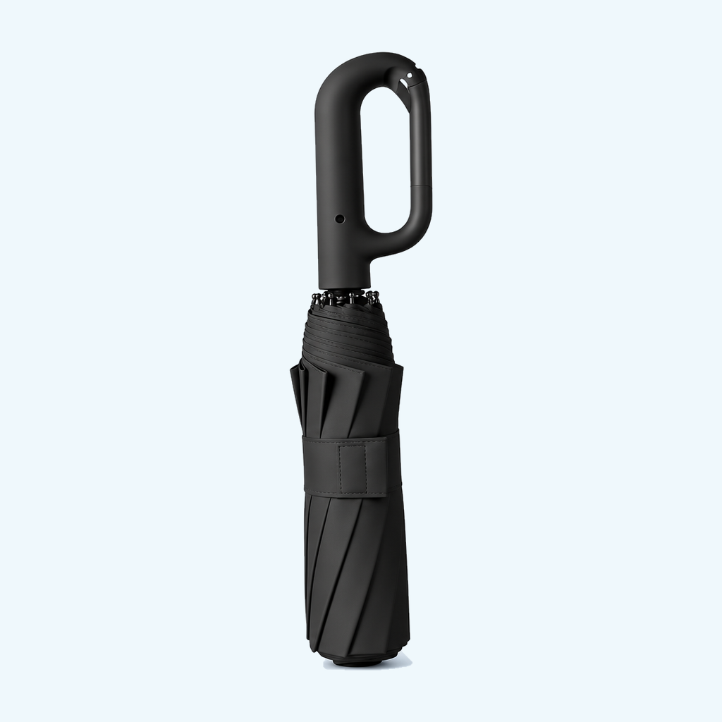 Automatic Folding Umbrella with Carabiner Handle