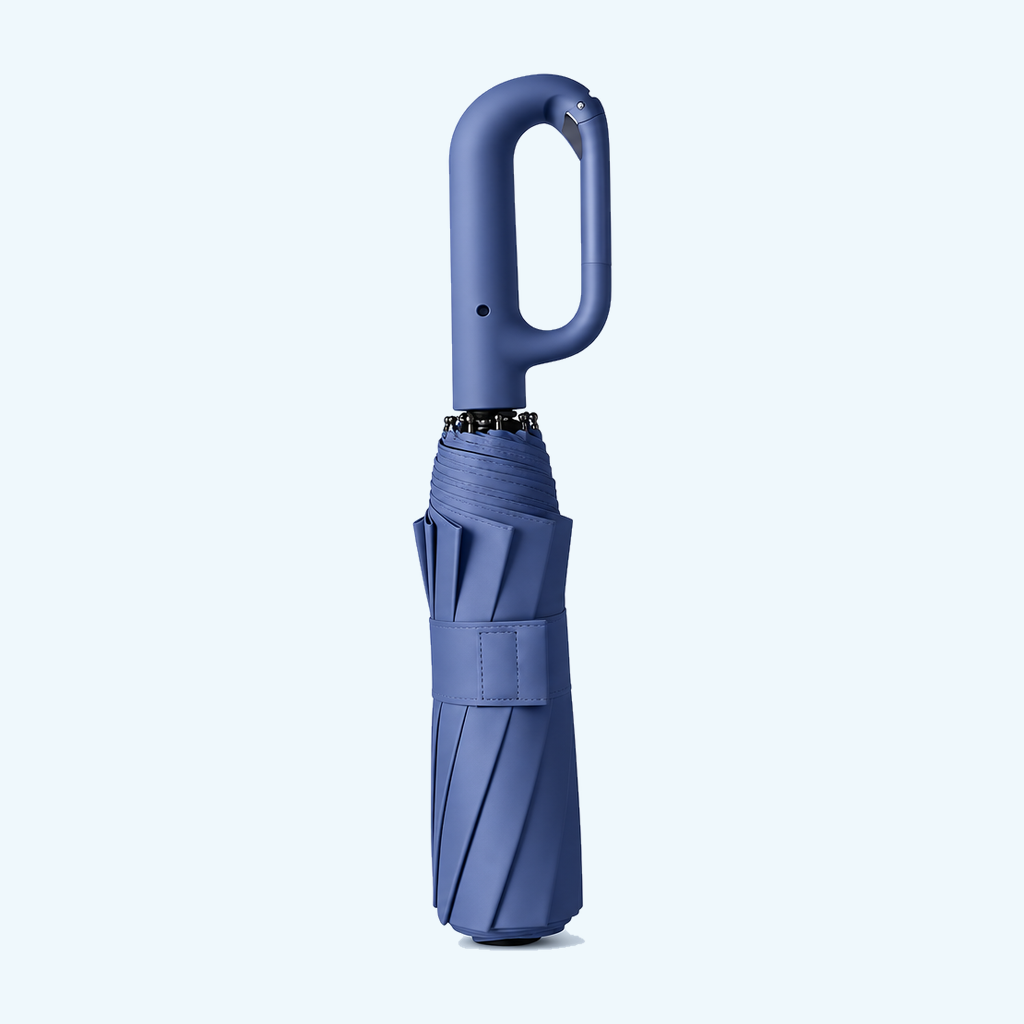 Automatic Folding Umbrella with Carabiner Handle