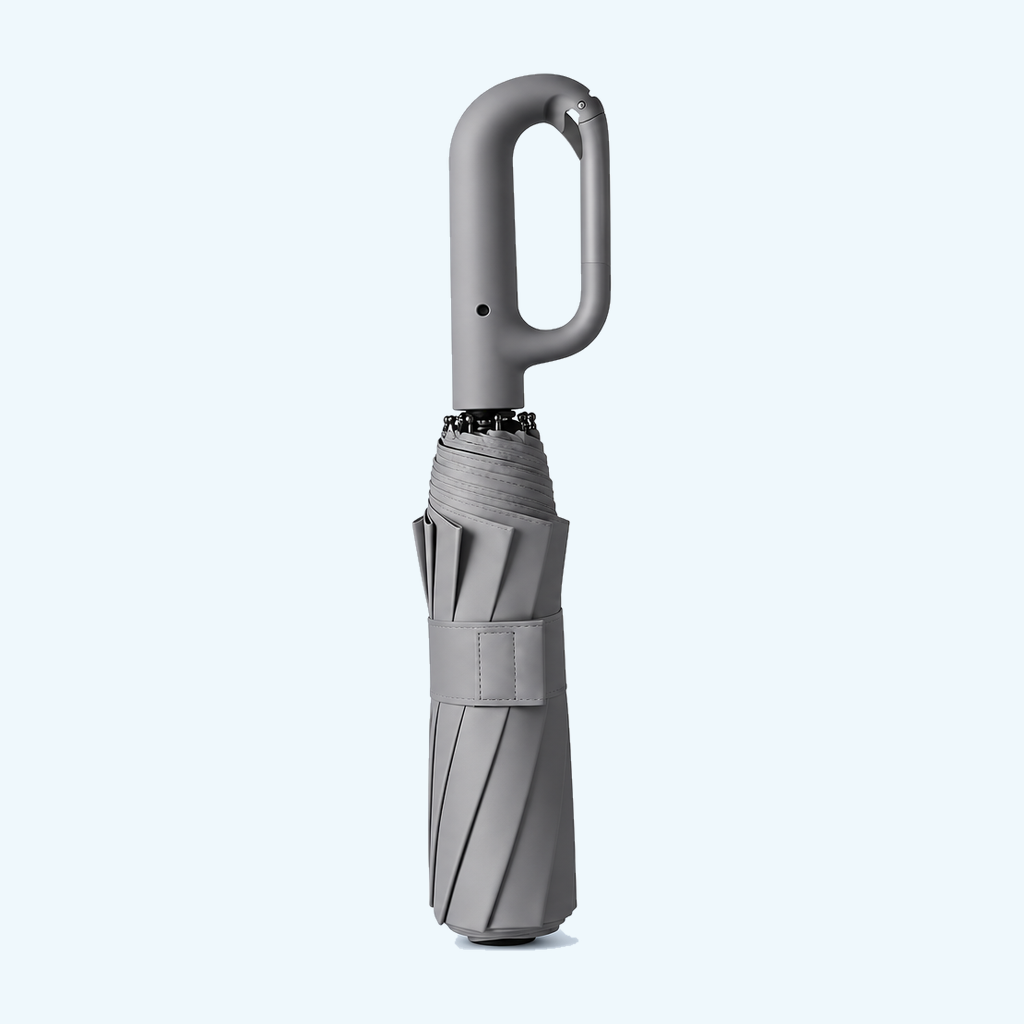 Automatic Folding Umbrella with Carabiner Handle