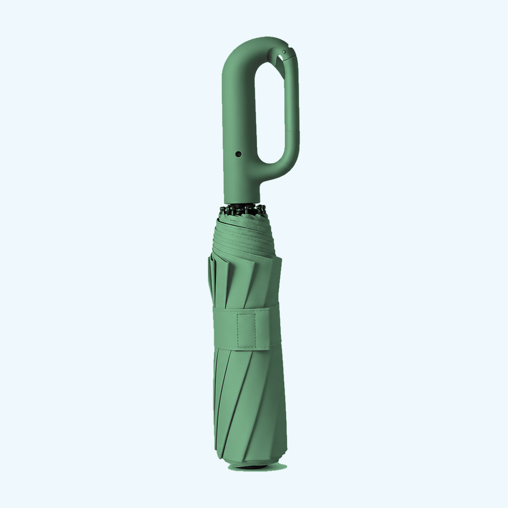 Automatic Folding Umbrella with Carabiner Handle