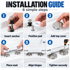 Heavy-Duty Toilet Seat Fastener Kit - 2 Pcs
