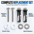 Heavy-Duty Toilet Seat Fastener Kit - 2 Pcs