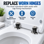 Heavy-Duty Toilet Seat Fastener Kit - 2 Pcs