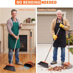Long Handle Broom & Dustpan Set